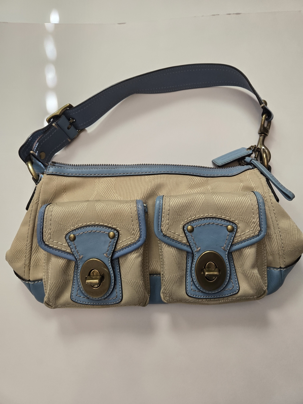 Coach Legacy Turnlock 65th Anniversary collection. Collectors Item.  Khaki/Pool
